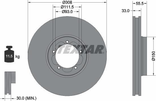 Textar 92273003 - Əyləc Diski furqanavto.az