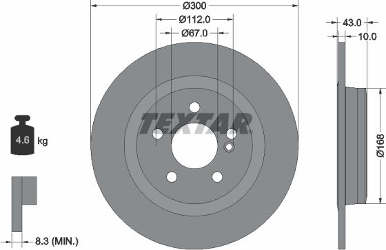 Textar 92277503 - Əyləc Diski furqanavto.az