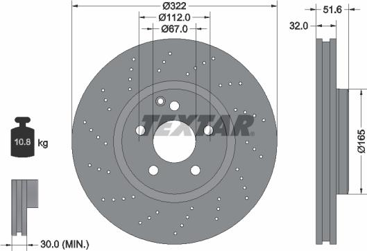 Textar 92277705 - Əyləc Diski furqanavto.az