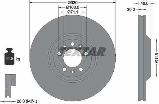 Textar 92129500 - Əyləc Diski furqanavto.az