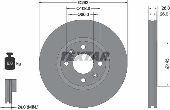 Textar 92078700 - Əyləc Diski furqanavto.az