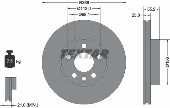 Textar 92074203 - Əyləc Diski furqanavto.az