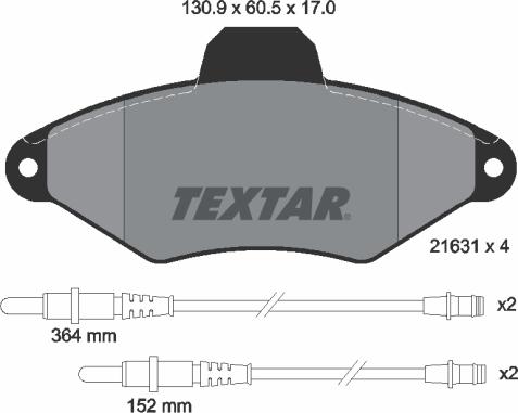 Textar 89003300 - Əyləc dəsti, diskli əyləclər furqanavto.az