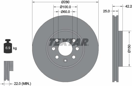 Textar 92124600 - Əyləc Diski furqanavto.az