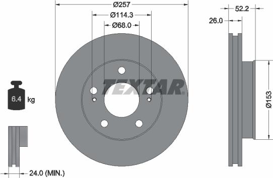 Textar 92074800 - Əyləc Diski furqanavto.az