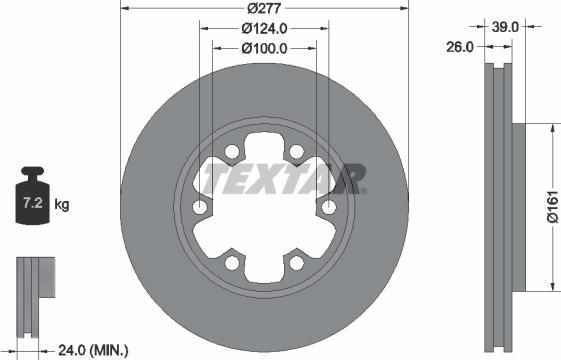 Textar 92059000 - Əyləc Diski furqanavto.az