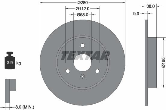 Textar 92097603 - Əyləc Diski furqanavto.az