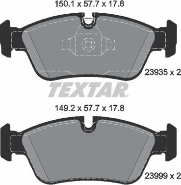 Textar 89017100 - Əyləc dəsti, diskli əyləclər furqanavto.az