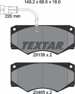 Textar 2913801 - Əyləc altlığı dəsti, əyləc diski furqanavto.az