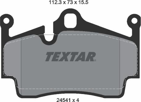 Textar 2454101 - Əyləc altlığı dəsti, əyləc diski furqanavto.az