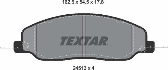 Textar 2451301 - Əyləc altlığı dəsti, əyləc diski furqanavto.az