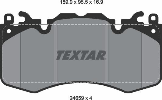 Textar 2465901 - Əyləc altlığı dəsti, əyləc diski furqanavto.az