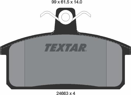 Textar 2466301 - Əyləc altlığı dəsti, əyləc diski furqanavto.az