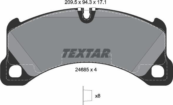 Textar 2468501 - Əyləc altlığı dəsti, əyləc diski furqanavto.az