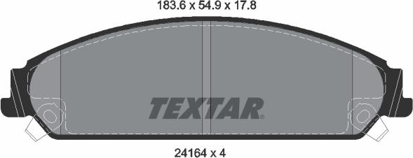 Textar 2416401 - Əyləc altlığı dəsti, əyləc diski furqanavto.az