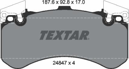 Textar 2484701 - Əyləc altlığı dəsti, əyləc diski furqanavto.az