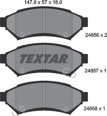 Textar 2485601 - Əyləc altlığı dəsti, əyləc diski furqanavto.az