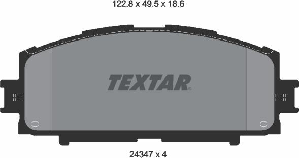 Textar 2434701 - Əyləc altlığı dəsti, əyləc diski furqanavto.az