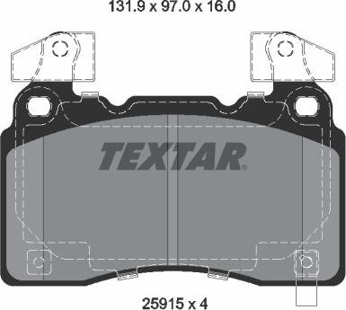 Textar 2591503 - Əyləc altlığı dəsti, əyləc diski furqanavto.az