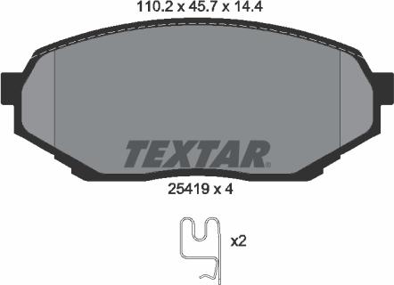 Textar 2541901 - Əyləc altlığı dəsti, əyləc diski furqanavto.az