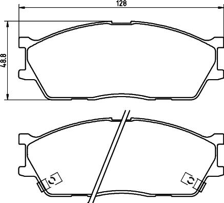 Magneti Marelli PF0458 - Əyləc altlığı dəsti, əyləc diski furqanavto.az