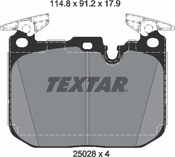 Textar 2502805 - Əyləc altlığı dəsti, əyləc diski furqanavto.az