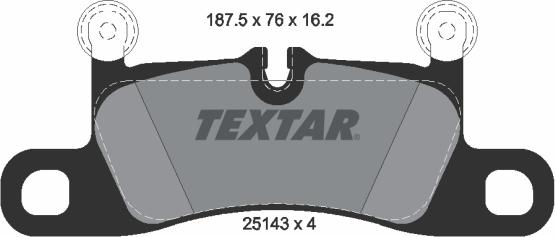 Textar 2514301 - Əyləc altlığı dəsti, əyləc diski furqanavto.az