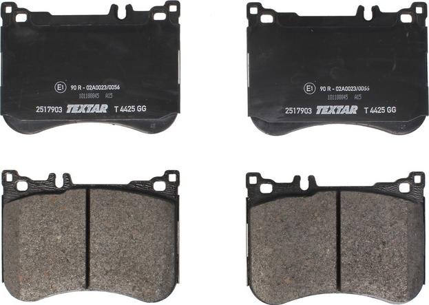 Textar 2517903 - Əyləc altlığı dəsti, əyləc diski furqanavto.az