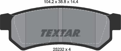 Textar 2523201 - Əyləc altlığı dəsti, əyləc diski furqanavto.az