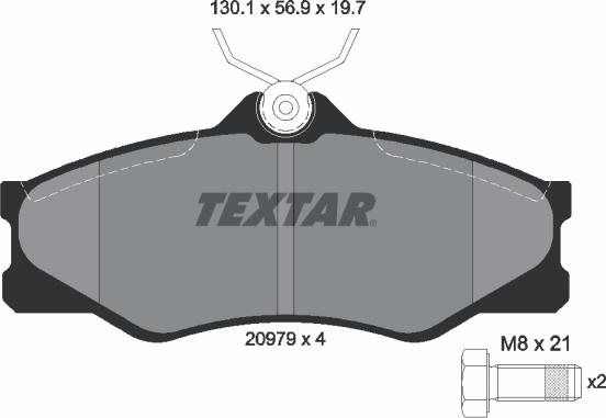 Textar 2097904 - Əyləc altlığı dəsti, əyləc diski furqanavto.az