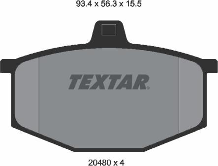 Textar 2048002 - Əyləc altlığı dəsti, əyləc diski furqanavto.az