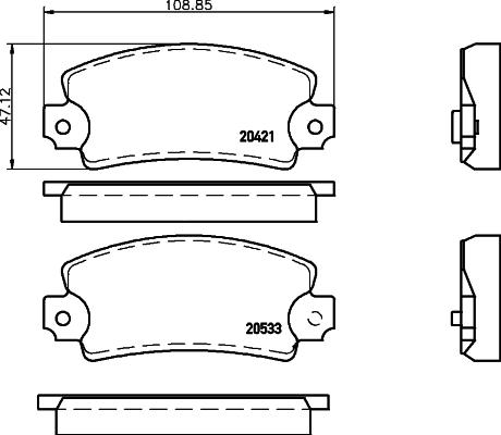 Textar 2042102 - Əyləc altlığı dəsti, əyləc diski furqanavto.az