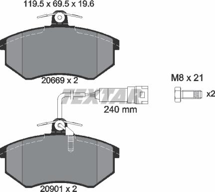 Textar 2066922 - Əyləc altlığı dəsti, əyləc diski www.furqanavto.az