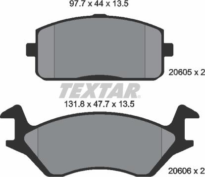 Textar 2060501 - Əyləc altlığı dəsti, əyləc diski furqanavto.az