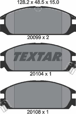 Textar 2009902 - Əyləc altlığı dəsti, əyləc diski furqanavto.az