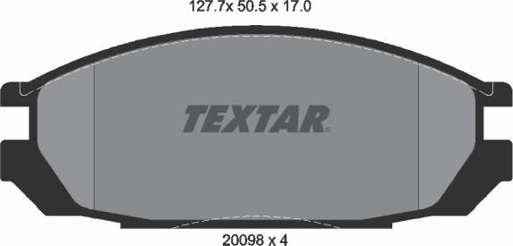 Textar 2009801 - Əyləc altlığı dəsti, əyləc diski furqanavto.az