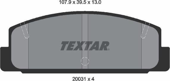 Textar 2003101 - Əyləc altlığı dəsti, əyləc diski furqanavto.az