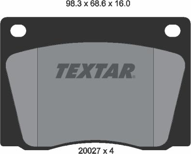 Textar 2002701 - Əyləc altlığı dəsti, əyləc diski furqanavto.az