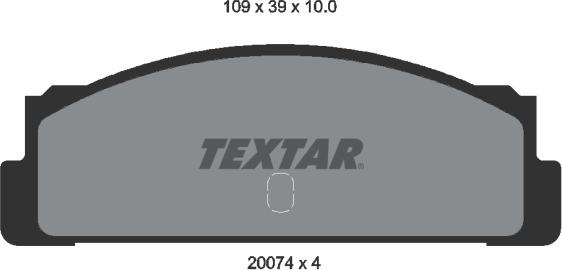 Textar 2007404 - Əyləc altlığı dəsti, əyləc diski furqanavto.az