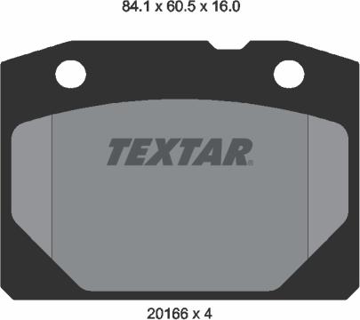 Textar 2016603 - Əyləc altlığı dəsti, əyləc diski furqanavto.az