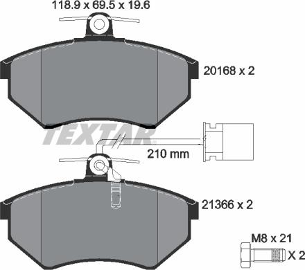 Textar 2016805 - Əyləc altlığı dəsti, əyləc diski www.furqanavto.az