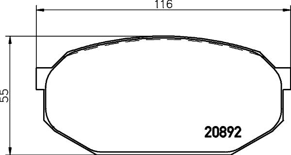 Textar 2089202 - Əyləc altlığı dəsti, əyləc diski furqanavto.az