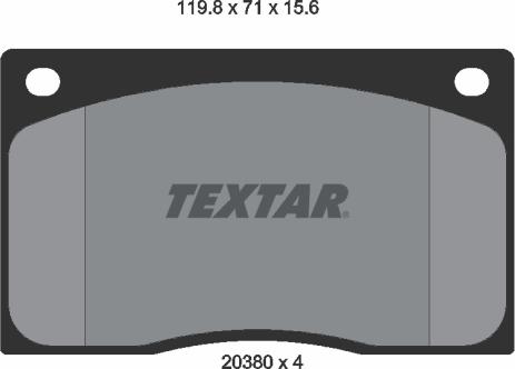 Textar 2038001 - Əyləc altlığı dəsti, əyləc diski furqanavto.az