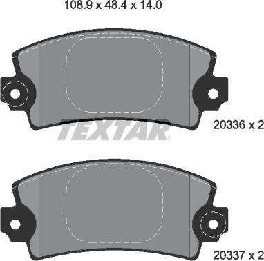 Textar 2033602 - Əyləc altlığı dəsti, əyləc diski furqanavto.az