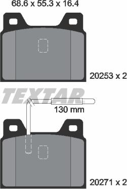 Textar 2025301 - Əyləc altlığı dəsti, əyləc diski furqanavto.az