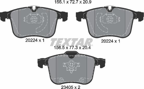 Textar 2022401 - Əyləc altlığı dəsti, əyləc diski furqanavto.az