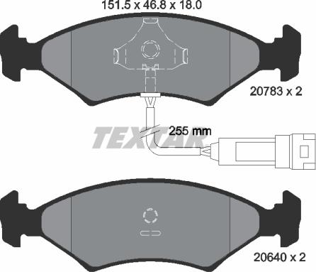 Textar 2078302 - Əyləc altlığı dəsti, əyləc diski furqanavto.az