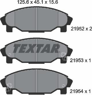 Textar 2195202 - Əyləc altlığı dəsti, əyləc diski furqanavto.az