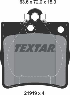 Textar 2191981 - Əyləc altlığı dəsti, əyləc diski www.furqanavto.az