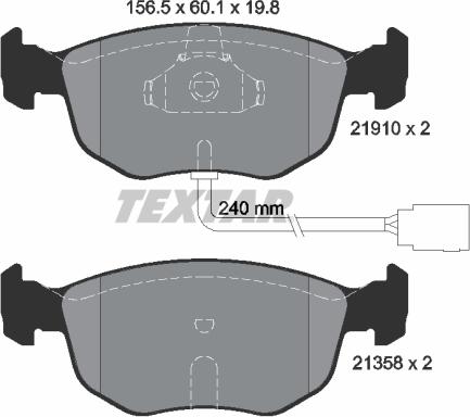 Textar 2191003 - Əyləc altlığı dəsti, əyləc diski furqanavto.az